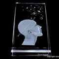'starman' engraved optical crystal 10cms h