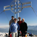 Gipfelfoto: Rene, Gerhard, Roli, Tina