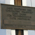 Inschrift am Gipfelkreuz...