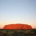 Uluru reflecting the last rays of a blood red sun...