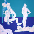 "Blauen Gedanken 5" Grafik-Collage 60/80
