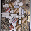 Neuer Jugendstil Keramikplastik-Collage 3 60/80