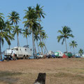 Die Strandreihe in Agonda