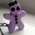 Pastel Goth Gingerbread Girl necklace