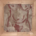 tOG Nr. C.U.F. 025 - Künstler C.U. FRANK - Werk Titel "Frau F. - mehrfach (25 teilig,) Frau F. Mehrfach No.14", 2005, Acryl auf Jute auf Keilrahmen - 60 x 60 x 2,8cm  (c) tOG-Düsseldorf