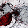 Dreiecksbeziehung, 30x40 cm, Lacke auf Leinwand