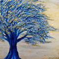 Der Blaue Baum, 30x30 cm, Acryl auf Leinwand (verkauft)