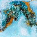 Libelleninsel, 30x40x4 cm, Acryl auf Leinwand