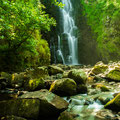 Cascade à La Cheylade dans le Cantal (lac des cascades).