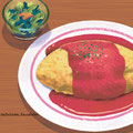 omelette and rice    /July.2018
