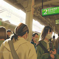 Station platform,Tokyo / Feb.2024