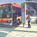 Bus stop   /Feb.2021