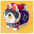 Papier-mache dog   /Dec.2019