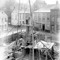 Construction du monument de Lalieux