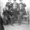 17 février 1907 - Souvenir du dimanche du carnaval de Nivelles. Dandois-Mizet-Delwasse-Lacroix-Benoit