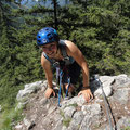 Meike im Klettersteig