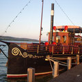 historischer Raddamper (Nachbau) am Hafen von Keszthely