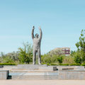 Die Monumente für Gagarin wurden erst viele Jahre später errichtet.