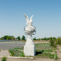 "Das friedliche Atom". Ein Denkmal in Kurchatov zu Ehren der friedlichen Atomenergie.