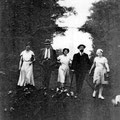 Vers 1932 - Yvonne Loiseau-Raoul Sampoux-Marguerite, Oswald et Mariette Sanspoux
