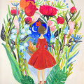 Ayano illustration, spring in full