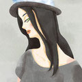 Ayano illustration, hat and girl