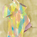 Ayano illustration, colored dress