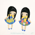 Ayano illustration, spring dress