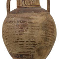 The discovered pieces of ceramic pottery look like this sample of an amphora dated of the Late Geometric period. 