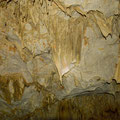 Stalactites hanging from the ceiling. 