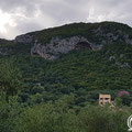 The Nianiiris cave (on the right) seen from the road to Paleokastritsa.