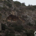 In the upper Graves cave handmade stone walls are visible. 