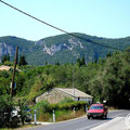 Two caves high above the village of Doukades.