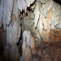 Another group of stalagmites and stalactites hanging from the ceiling. 