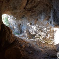 The big exit from the cave during sunset. 