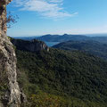 View out of the cave to Pantokratoras church. 