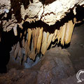 Stalactites hanging from the ceiling.                                                             