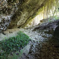 The exit from the cave leads to a gorge.