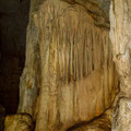 Stalactites and stalagmites in the main room of the cave.