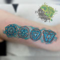 Watercolour Arc Reaktoren Tony Stark Iron Man Avengers Marvel © Farb Fleck Tattoo OG Tattoostudio Linz