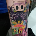 Farbtattoo Watercolour Kristalle © Farb Fleck Tattoo OG Tattoostudio Linz