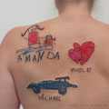 Kinderzeichnung Tattoo © Farb Fleck Tattoo OG Tattoostudio Linz