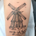 Windmühle Tattoo © Farb Fleck Tattoo OG Tattoo Studio Linz