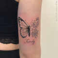 Linework Schmetterling Tattoo © Farb Fleck Tattoo OG Tattoostudio Linz