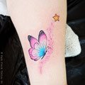 Color Schmetterling Tattoo © Farb Fleck Tattoo OG Tattoostudio Linz