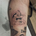 Blackwork Tattoo Bugs Bunny © Farb Fleck Tattoo OG Tattoostudio Linz