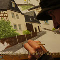 "Fachwerkhaus in Sachsen"...Acryl auf Leinwand 2012 (60x50cm) verkauft