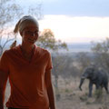 Kenia, mit Elefant und Maria