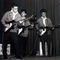 The Hot Rollers in 1960 met Egmond gitaren op het podium in De Beurs
