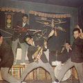 THE EASTERN ACES - Dancing Bernhardseck, Hanau, mei 1961. l/r: Bob Lammers - Tony Lentze - Richard Bastiaans - Loeky Diks - Wally Swärz (fotocollectie: Bob Lammers)